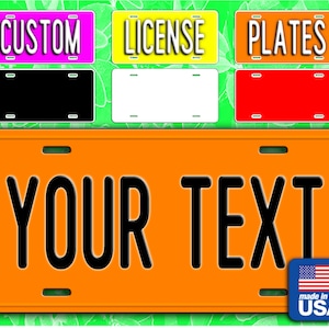 Custom License Plate, Personalized Plate, Custom Car Tags, 6 x 12 Inch Personalized Aluminum License Plates