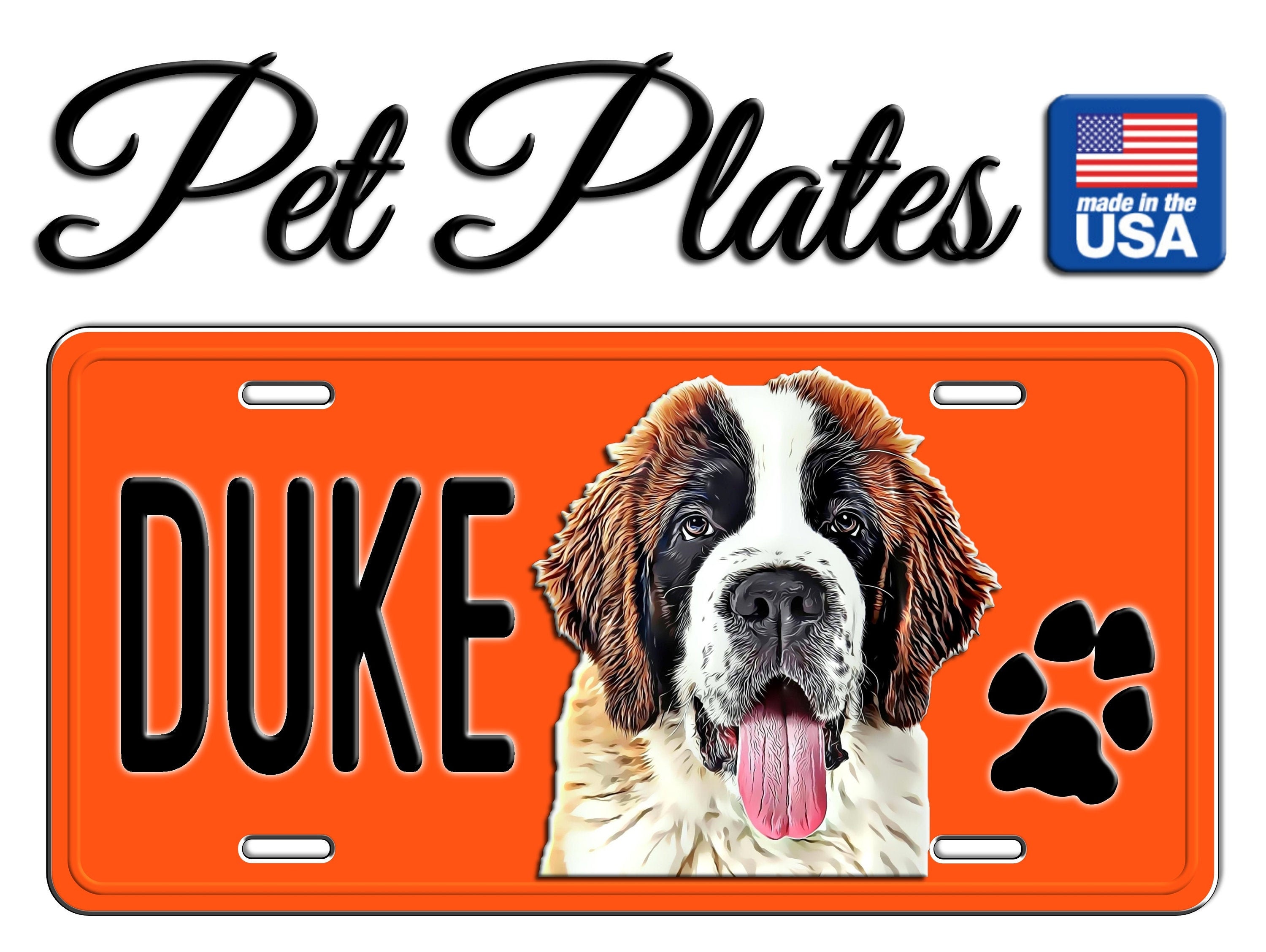 Pet License Plate, Custom License Plate, Dog Cat Car Plate, Auto