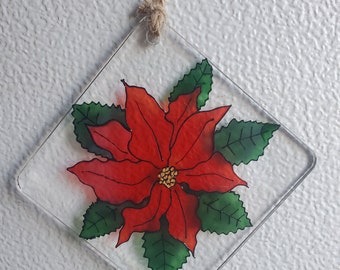 Winter Suncatcher Poinsettia Stained Glass Christmas Flower - Etsy Winter Suncatcher Poinsettia Stained Glass Christmas Flower - Etsy