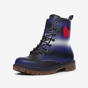 Bottes côté gauche de la fierté en cuir, drapeau arc-en-ciel LGBTQ, bottes de la fierté en cuir, bottes de défilé de la fierté LGBTQ, bottes unisexes arc-en-ciel, drapeau de la fierté gay