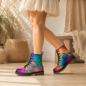 Lace up Platform Boots Women - Etsy display picture 1