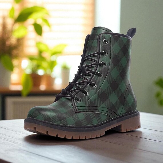 Men\'s Green and Black High-Top Boots s-l400.jpg main image 3