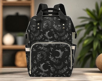 Backpack Goth Baby Stuff Goth Baby Bag Creepy Cute Pastel Witchy Nappy Bag Spooky Emo Diaper Bag Witchy Mom Baby Gear