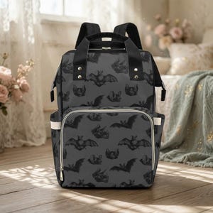 Bolsa de pañales para bebé, mochila gótica, artículos de bebé góticos pastel, bolso de lona impermeable