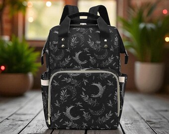 Wickelrucksack Für Damen – Nylon, Wasserabweisend, Mit Flaschenfach & Kinderwagen-Haken, 26x18x38 Cm