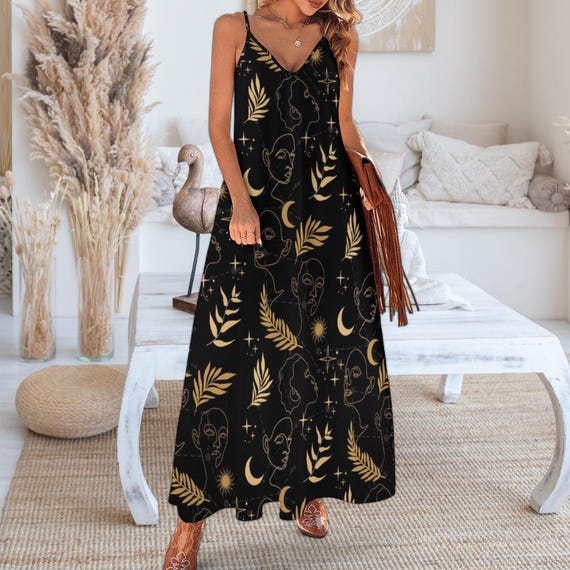 ワンピース YELLO BLACK MOON DRESS FREE Over the Moon Dress by Hell Bunny – Modern Millie