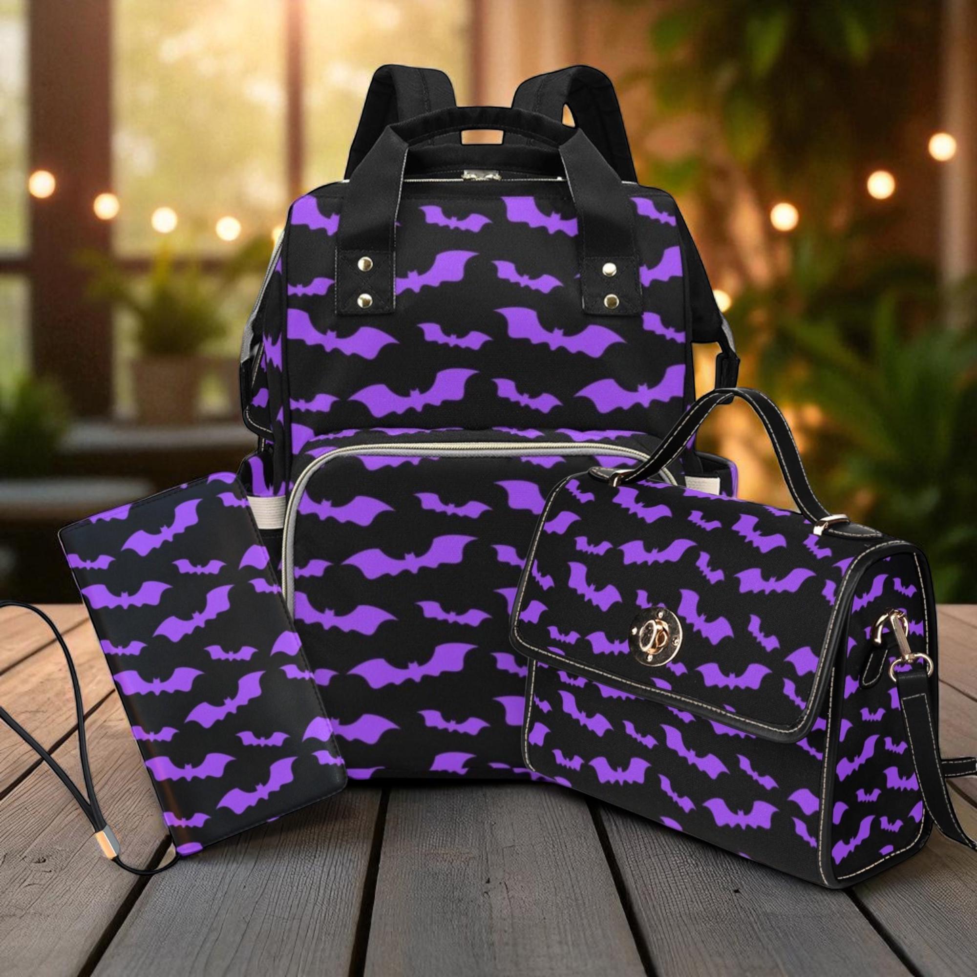 Mini Backpack Purse for Girls Women Halloween Bat Small Casual Travel Daybag Bats Mini Backpack Purse - Etsy main image 2