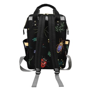 Dark Insect Backpack, Gothic Diaper Bag, Creepy Nylon Organizer for Moms image 8