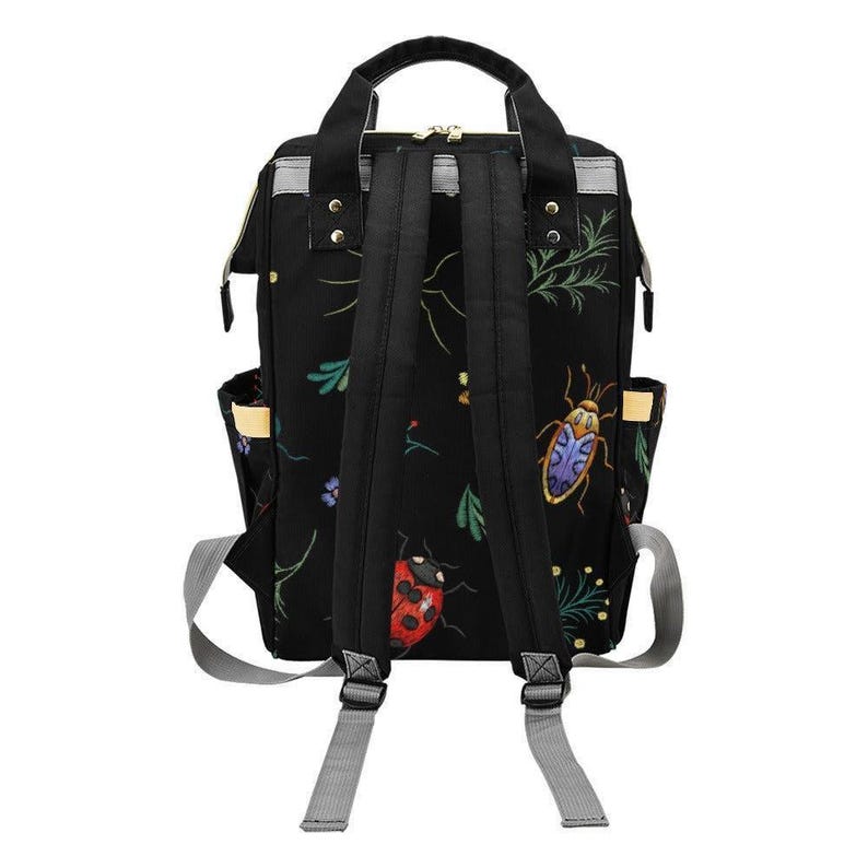 Dark Insect Backpack, Gothic Diaper Bag, Creepy Nylon Organizer for Moms image 8