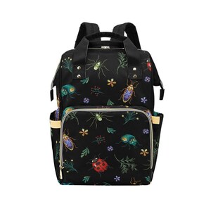 Dark Insect Backpack, Gothic Diaper Bag, Creepy Nylon Organizer for Moms image 13
