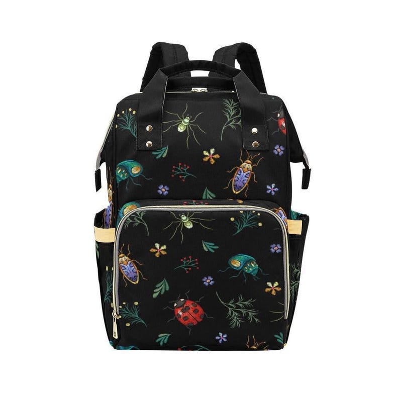 Dark Insect Backpack, Gothic Diaper Bag, Creepy Nylon Organizer for Moms image 13