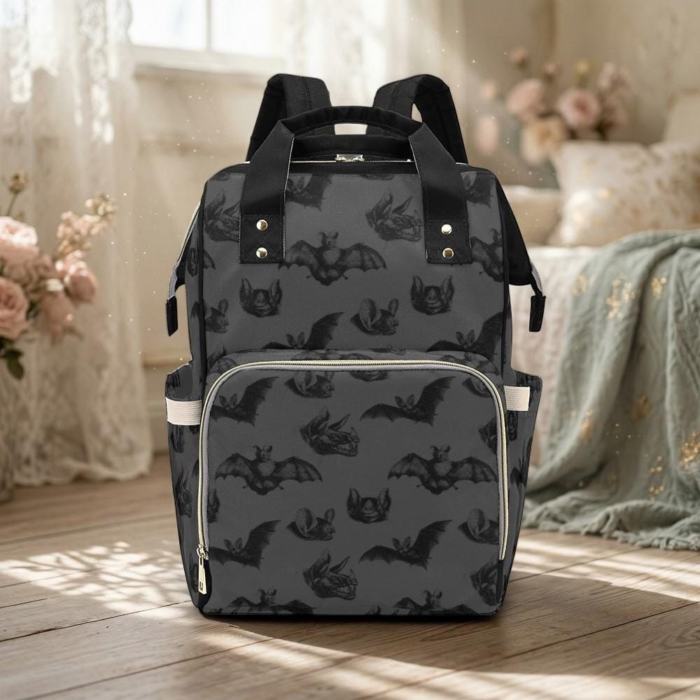 Halloween spooky themed bats diaper bag Halloween Cloth Diaper - One Size Adjustable Reusable Diaper  main image 4