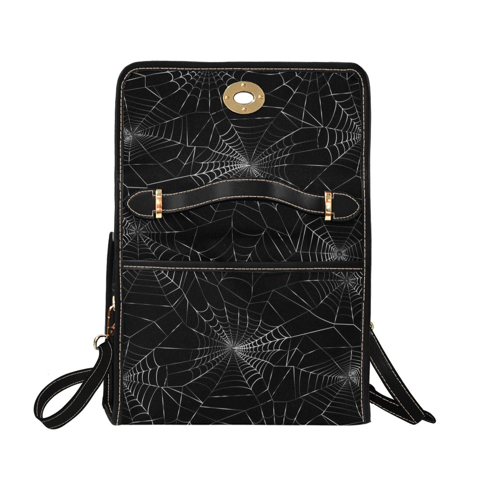 POST O’ALLS×BAGSINPROGRESS spider web Convertible Round Spiderweb Crossbody - All Black - No
