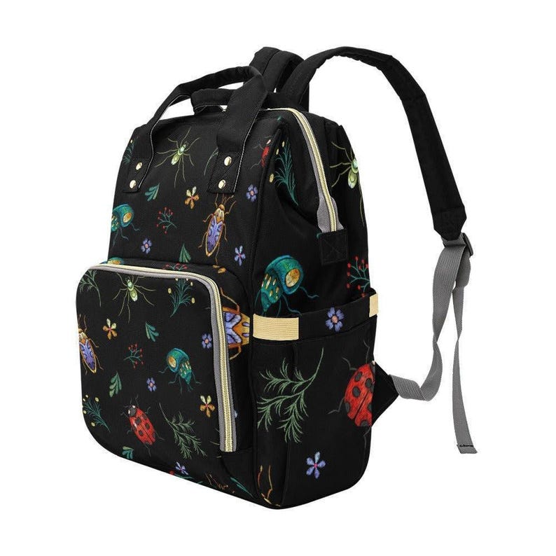 Dark Insect Backpack, Gothic Diaper Bag, Creepy Nylon Organizer for Moms image 7