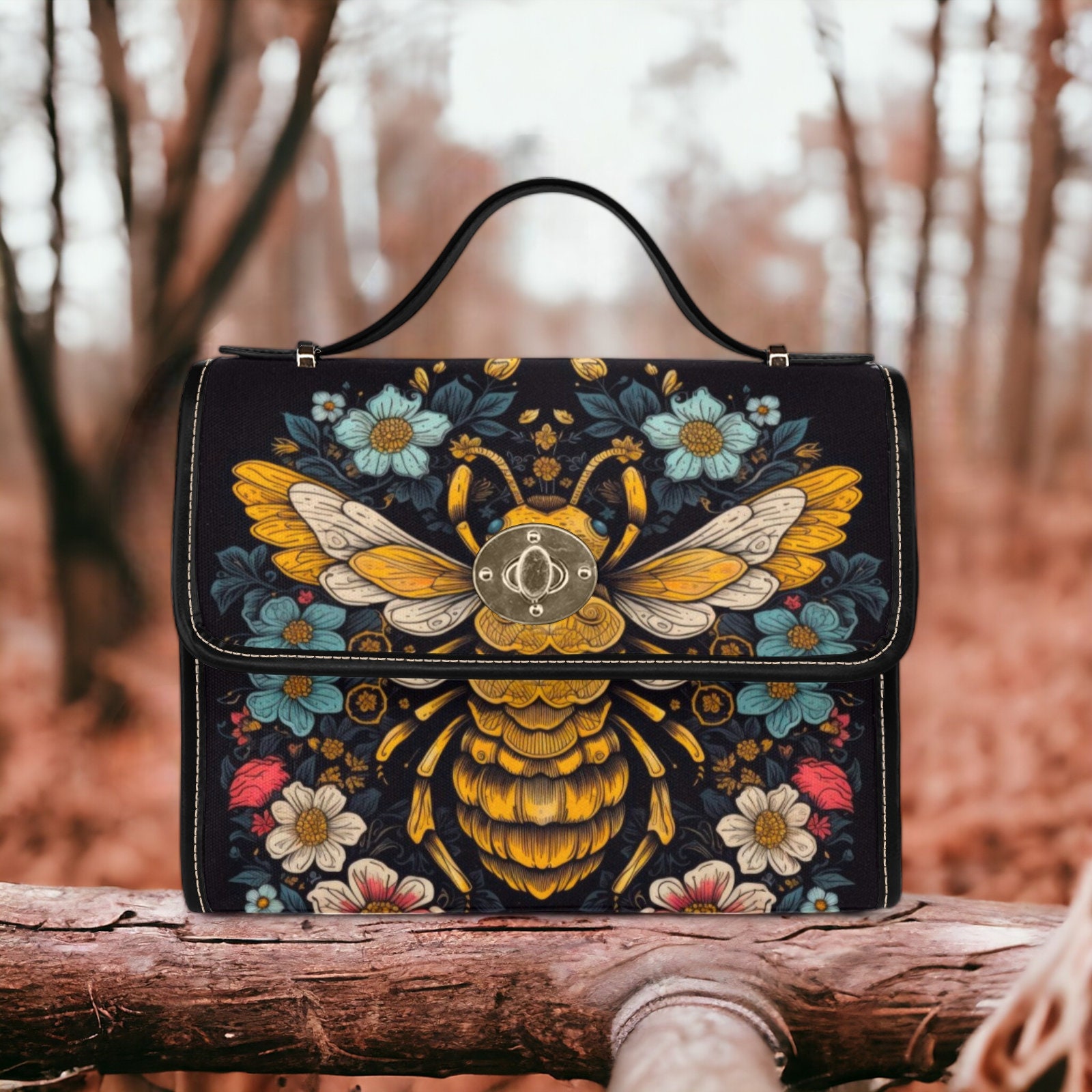 Leather Bee Bag Etsy Canada
