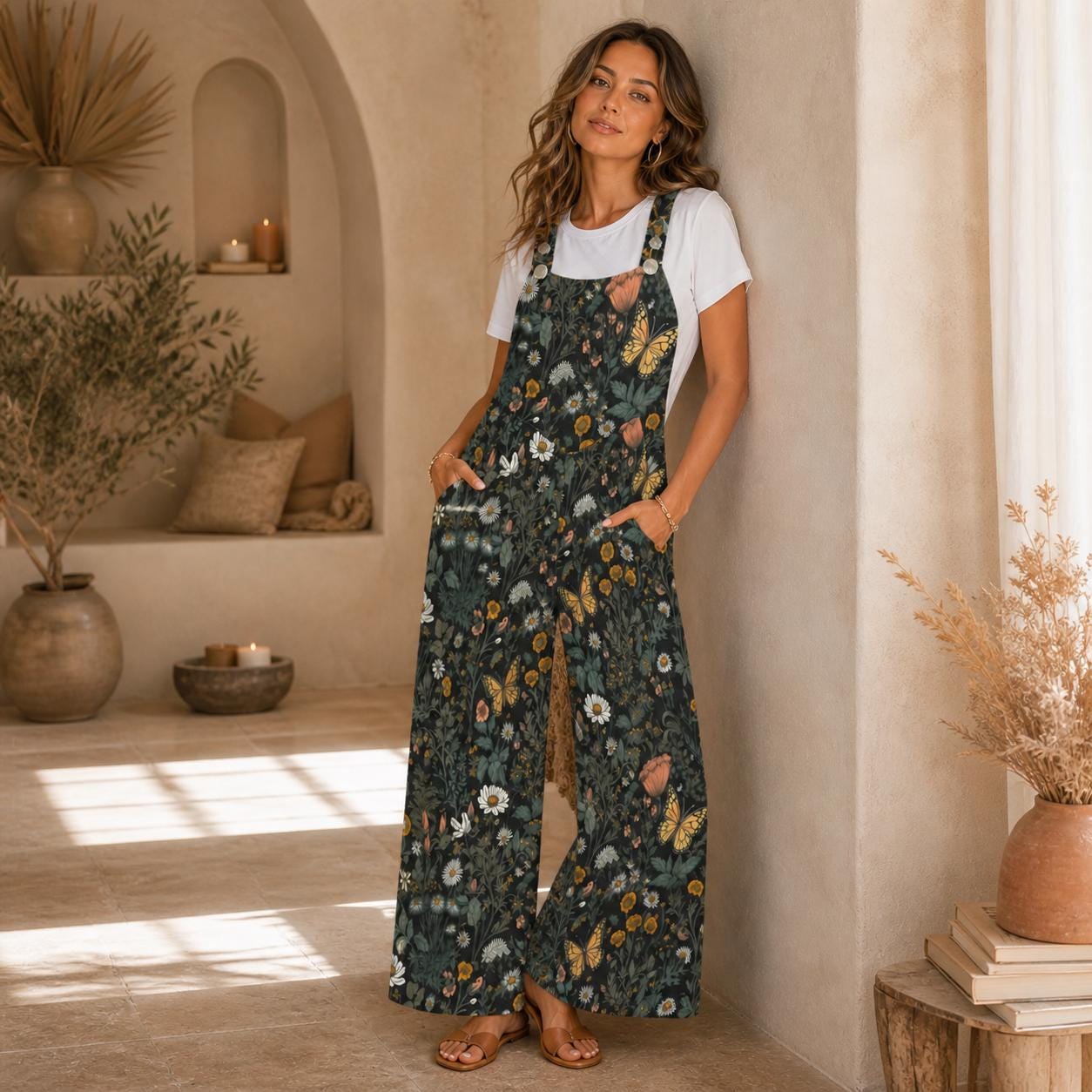Floral Overalls for Women - Etsy display picture 1