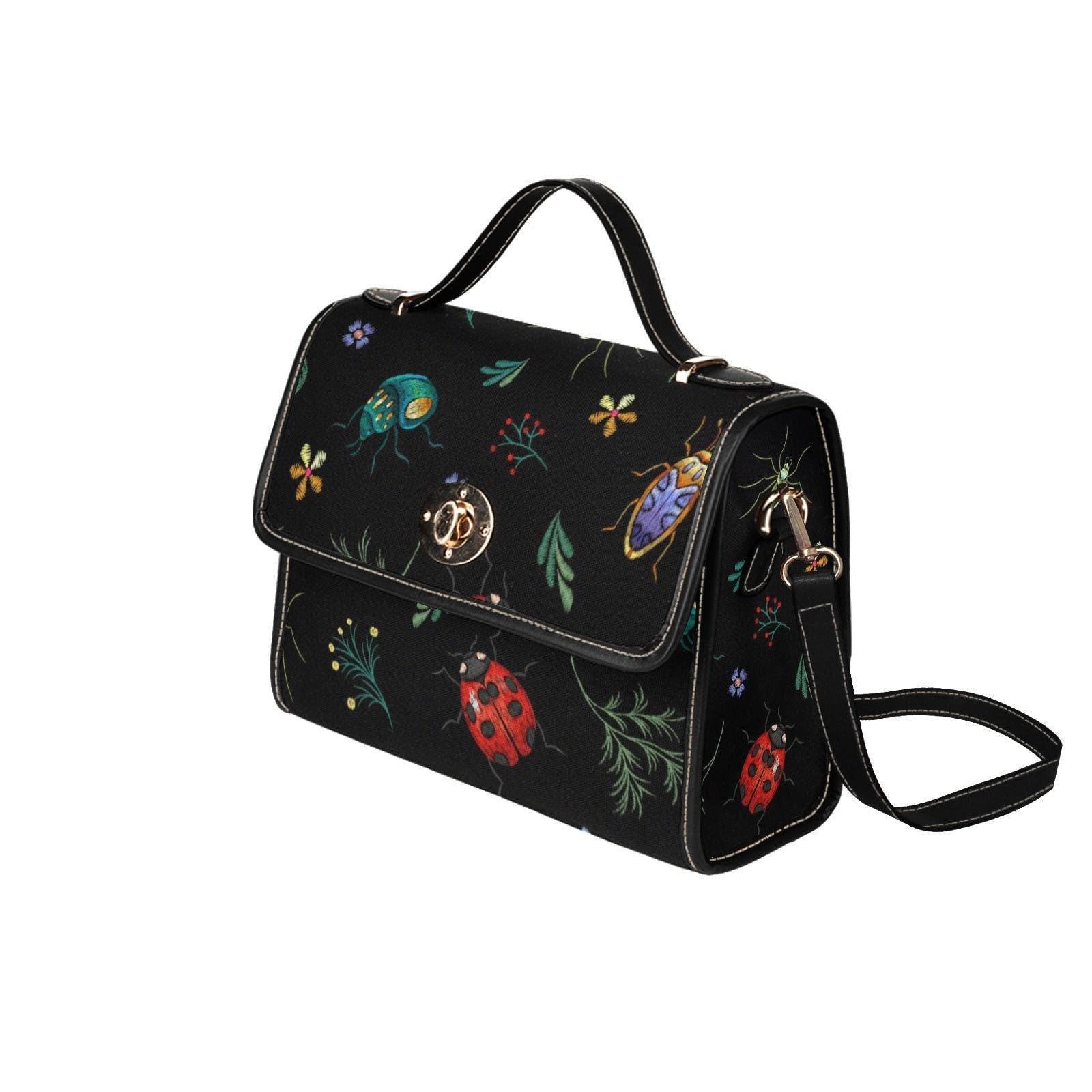Bug Beetle Print Crossbody Bag, Naturecore Soft Goth Purse - Etsy