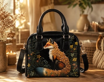 Fox Purse, Woodland Animal Handbag, Cottagecore Tote, Nature Gift