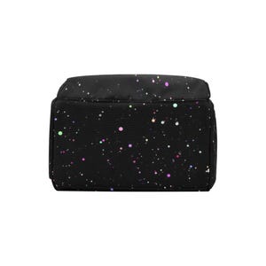 Confetti Diaper Backpack, Rainbow Speckle Baby Bag, Multicolor Mom Travel Nappy Bag image 9