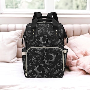 Backpack Goth Baby Stuff Goth Baby Bag Creepy Cute Pastel Witchy Nappy Bag Spooky Emo Diaper Bag Witchy Mom Baby Gear