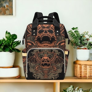 Goth Windel Tasche Rucksack Fledermäuse Cute Witchy Baby Shower Geschenk Thermos Flaschenkühler Gothic Moms Dads Neue Eltern Neugeborene