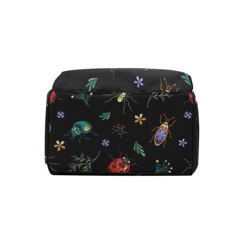 Dark Insect Backpack, Gothic Diaper Bag, Creepy Nylon Organizer for Moms image 9