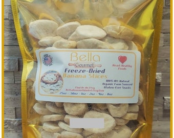 Delicious Freeze-Dried Banana Slices - Organic Bananas Freeze-Dried To Perfection - Gluten Free Freeze-Dried Snacks