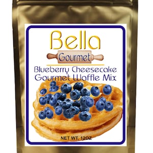 Blueberry Cheesecake Waffle Mix - Makes Perfect Fluffy and Light Waffles With That Perfect Bella Gourmet Wild Blueberry Flavor