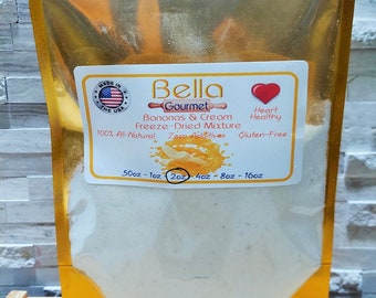 Bananas and Cream Freeze-Dried Powder - Make Your Own Bella Gourmet Oatmeal, Muffins, Cupcakes, Pancakes, and Waffles At Home! Get Creative!