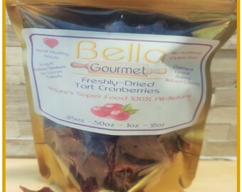 Organic Freshly Dried Cranberries - All-Natural Dried Cranberries - Gluten-Free DRied Fruits - Fall Baking Fruit Desserts