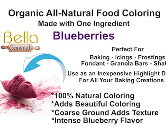 Blueberry Food Coloring - 100% All-Natural Food Coloring Delicious Blueberry Flavoring - Use This Freeze-Dried Fruit In Your Baking Recipes