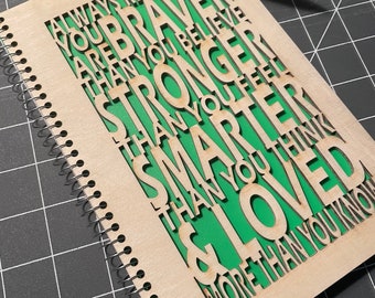 Cover per notebook (Braver Stronger Smarter Loved) - FILE DIGITALE