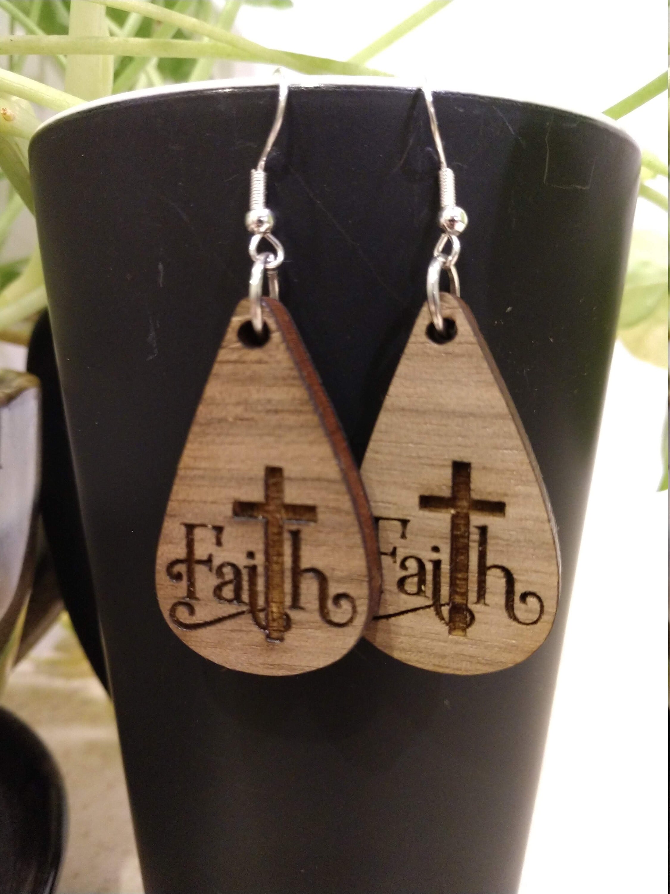 Teardrop Earrings Faith Etsy