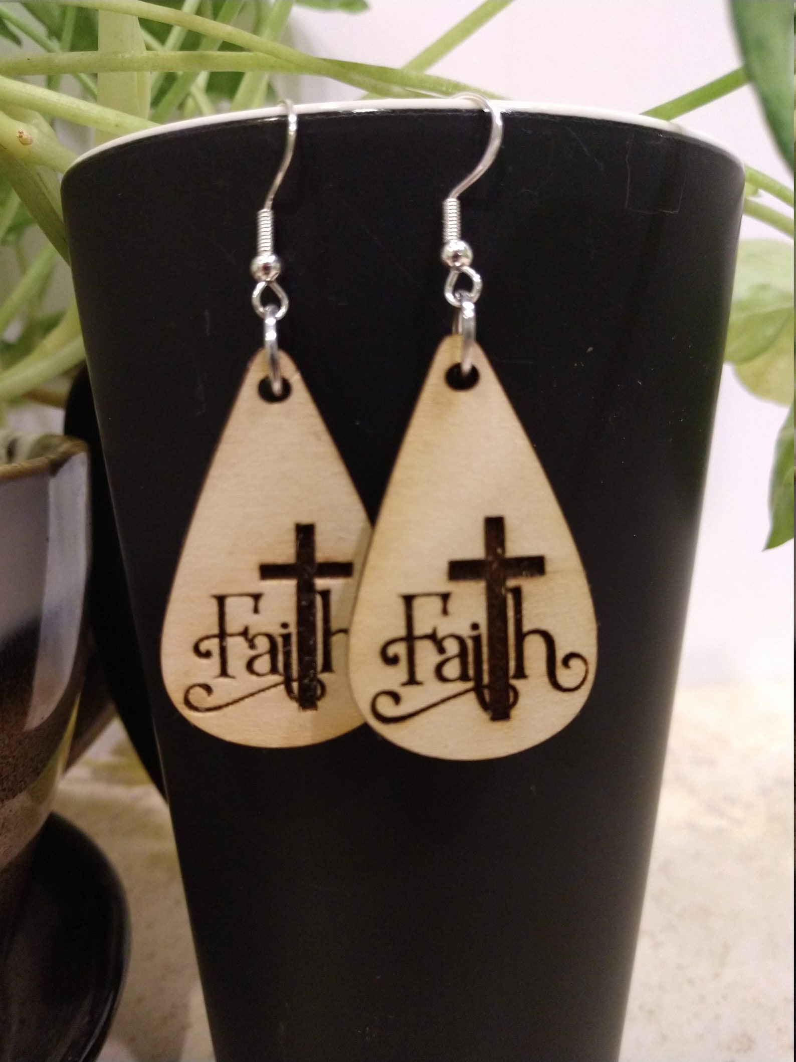 Teardrop Earrings Faith Etsy