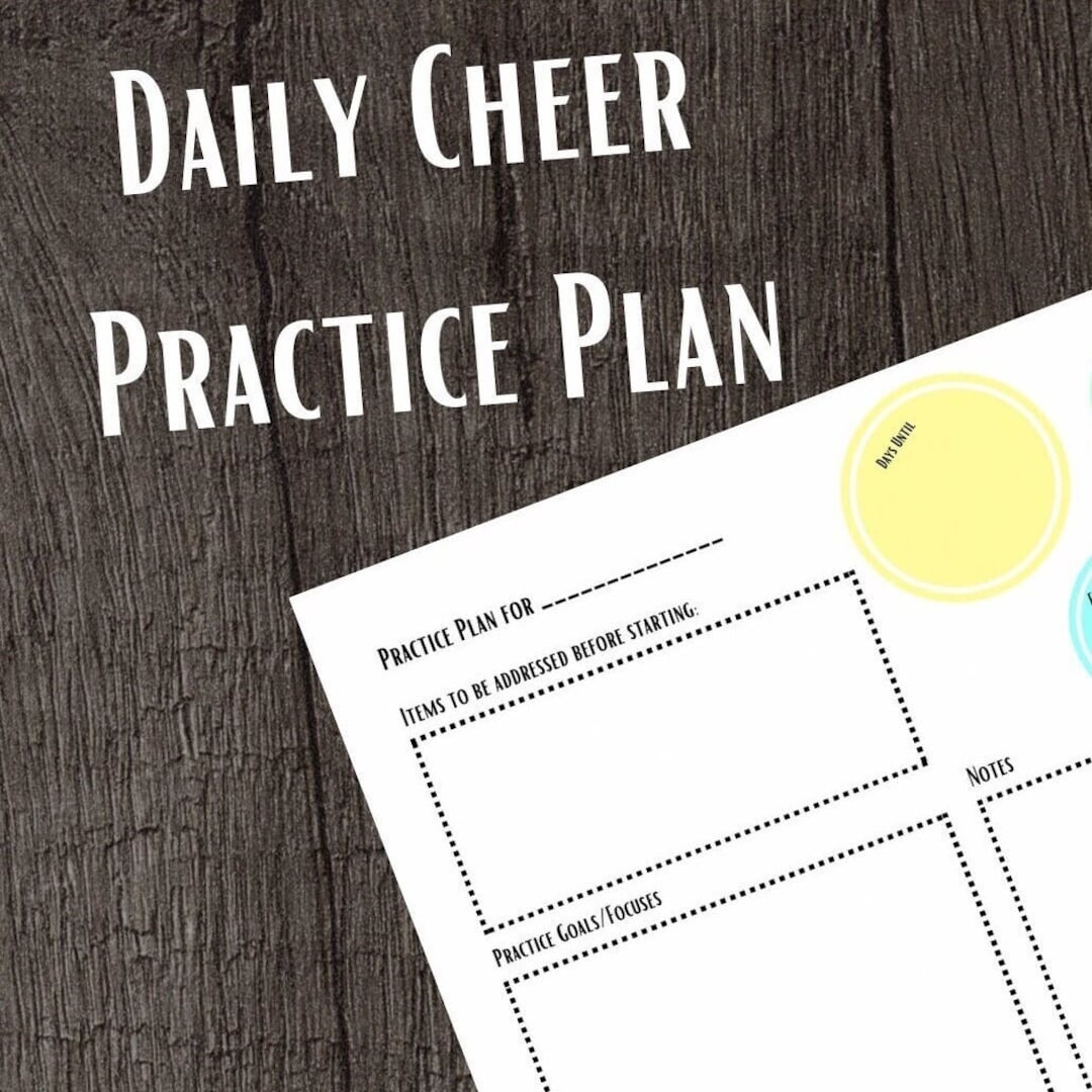 Daily Cheer Practice Plan Etsy Daily Cheer Practice Plan Etsy