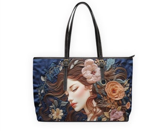 PU Leather Amazing Silk Look Japanese Style Shoulder Bag