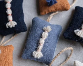 Zero Waste Nachhaltiger gestickter hängender Weihnachtsbaumschmuck