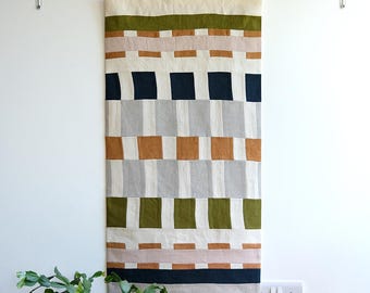 Moderne Streifen Abstrakte Patchwork Wandbehang