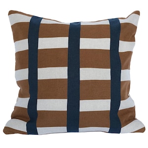 Modern Geometric Patchwork Linen Cushion