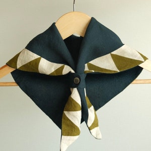 Pañuelo de lino con patchwork