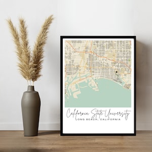 Custom Map Print, University Map Print, College Campus Map, Personalized Map, Custom City Map, City Map Prints, Personalized Graduation Gift