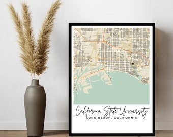 Custom Map Print, University Map Print, College Campus Map, Personalized Map, Custom City Map, City Map Prints, Personalized Graduation Gift