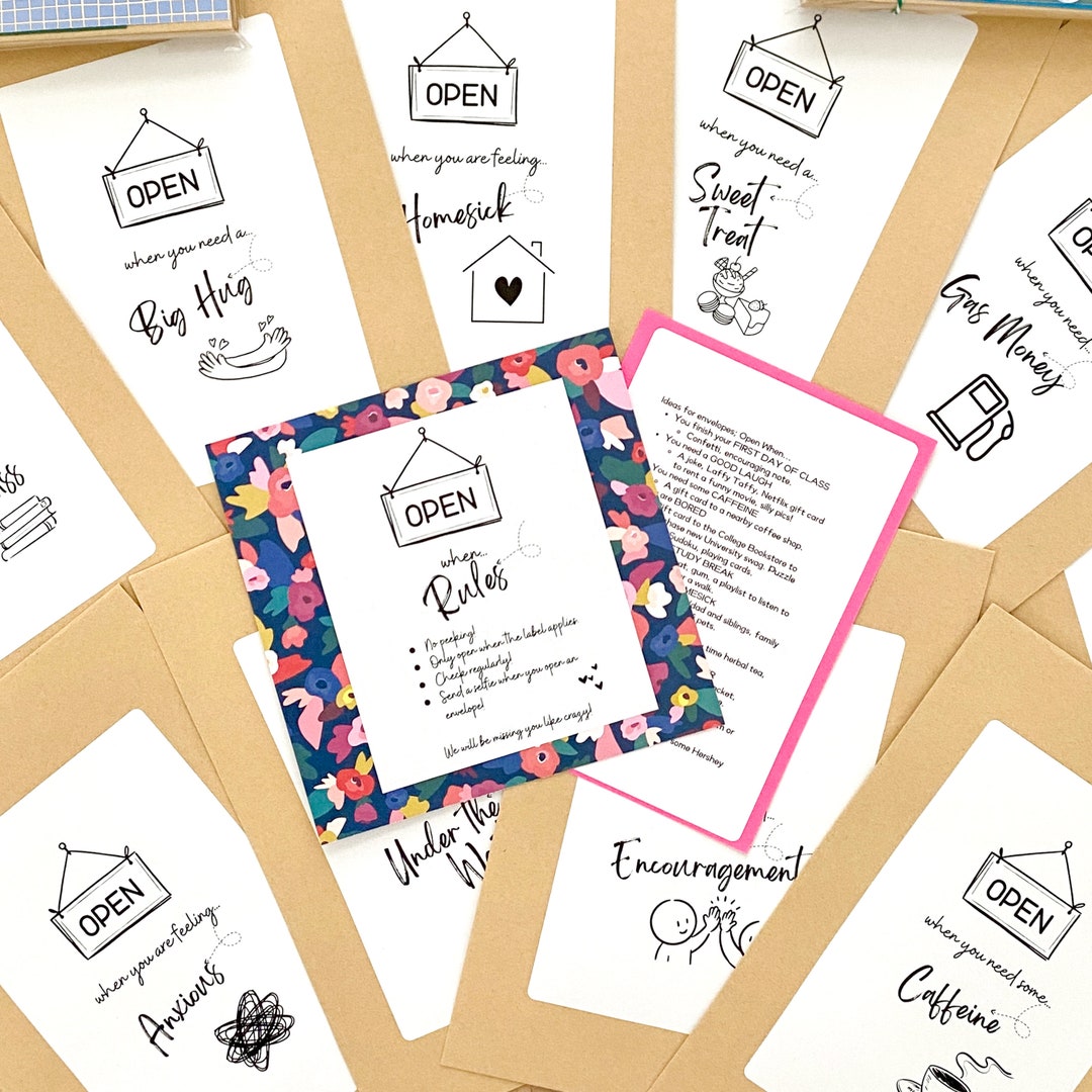 Student Envelopes Open When Envelopes for College Students - Heartfelt Letters, Gifts and ...