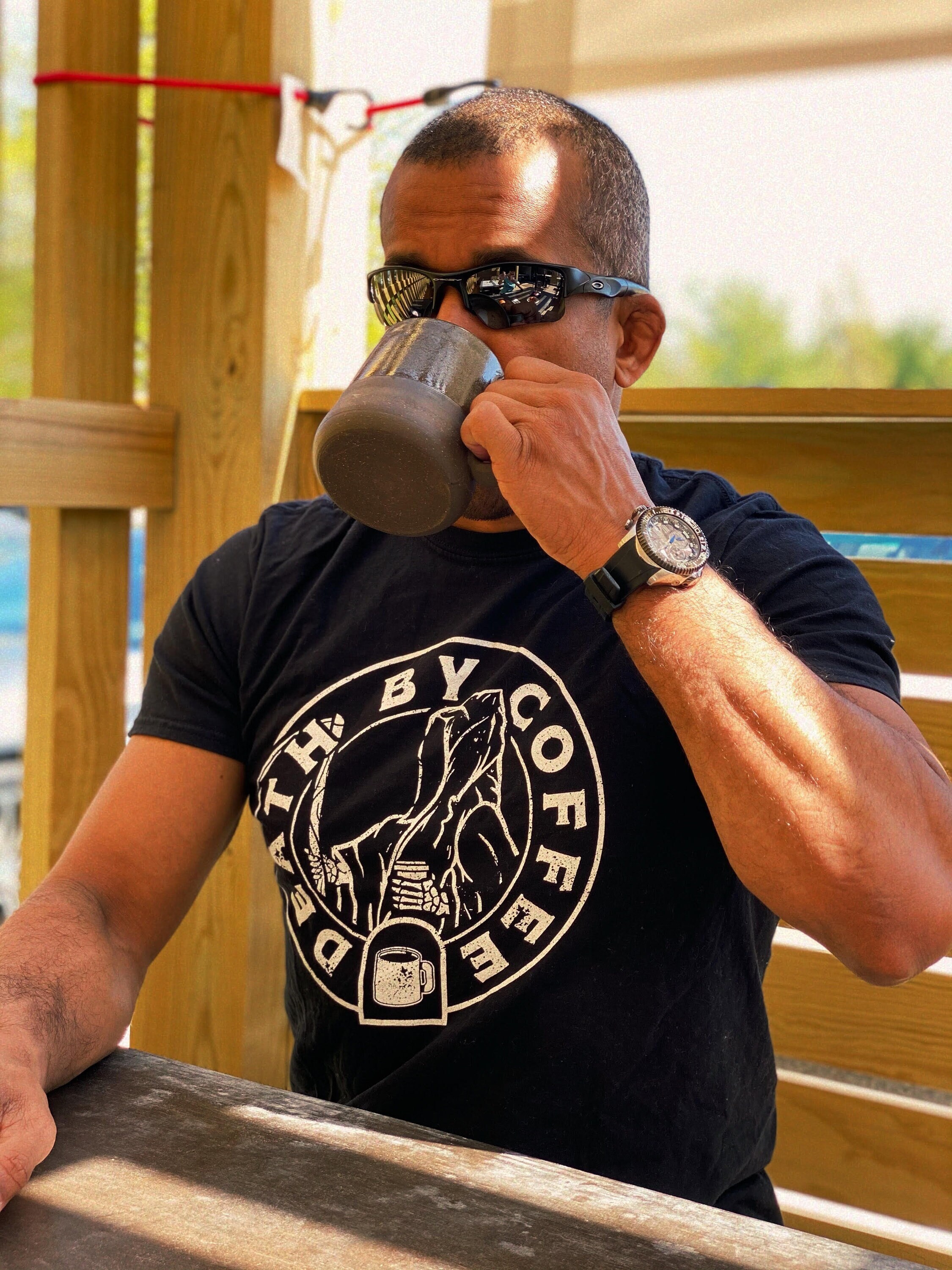 Maglietta Per Amanti Del Caff&egrave; - T-Shirt Con Slogan Divertente In Cotone