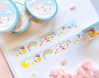 Dreamy Sky and Cute Cows Washi Tape | Decorative tape | Journaling Tape | Scrapbooking Tape | Planner / Bullet Journal Supplies