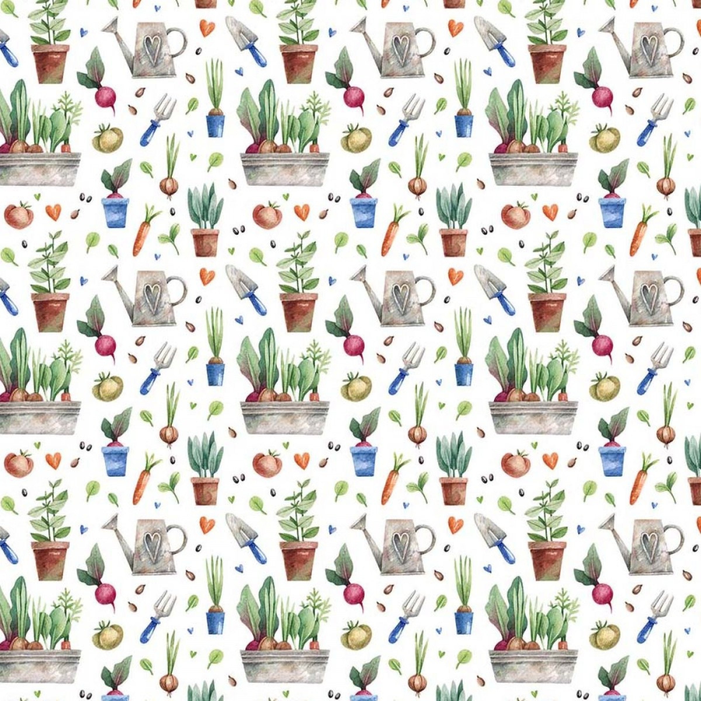 Gardening Fabric 100 Cotton 140cm wide Gardens White Etsy