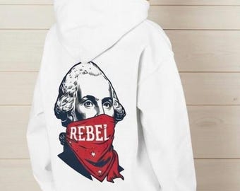 Youth George Washington Hoodie| 1776 Flag | Fun Historical Graphic sweatshirt | Gift for history lover or buff |American History, President