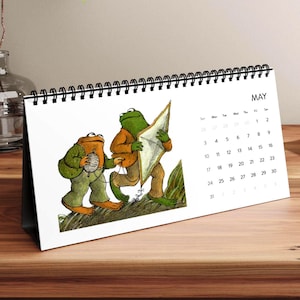 Frog and Toad Storybook Friendship Desktop Calendar | 2026 | Valentines Galentine Best friend | Woodland animal Gift