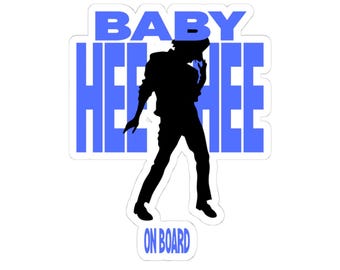 Baby On Board Michael Jackson Car Sticker, MJ baby Car Window Decal, BOB king of Pop, New Baby Gift,   silhouette sticker | Kiss-Cut Sticker