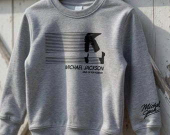 Sudadera juvenil inspirada en el Moonwalk de Michael Jackson, jersey retro de estrella del pop para niños, sudadera con estampado de baile de MJ, regalo para fans de la música de los 80